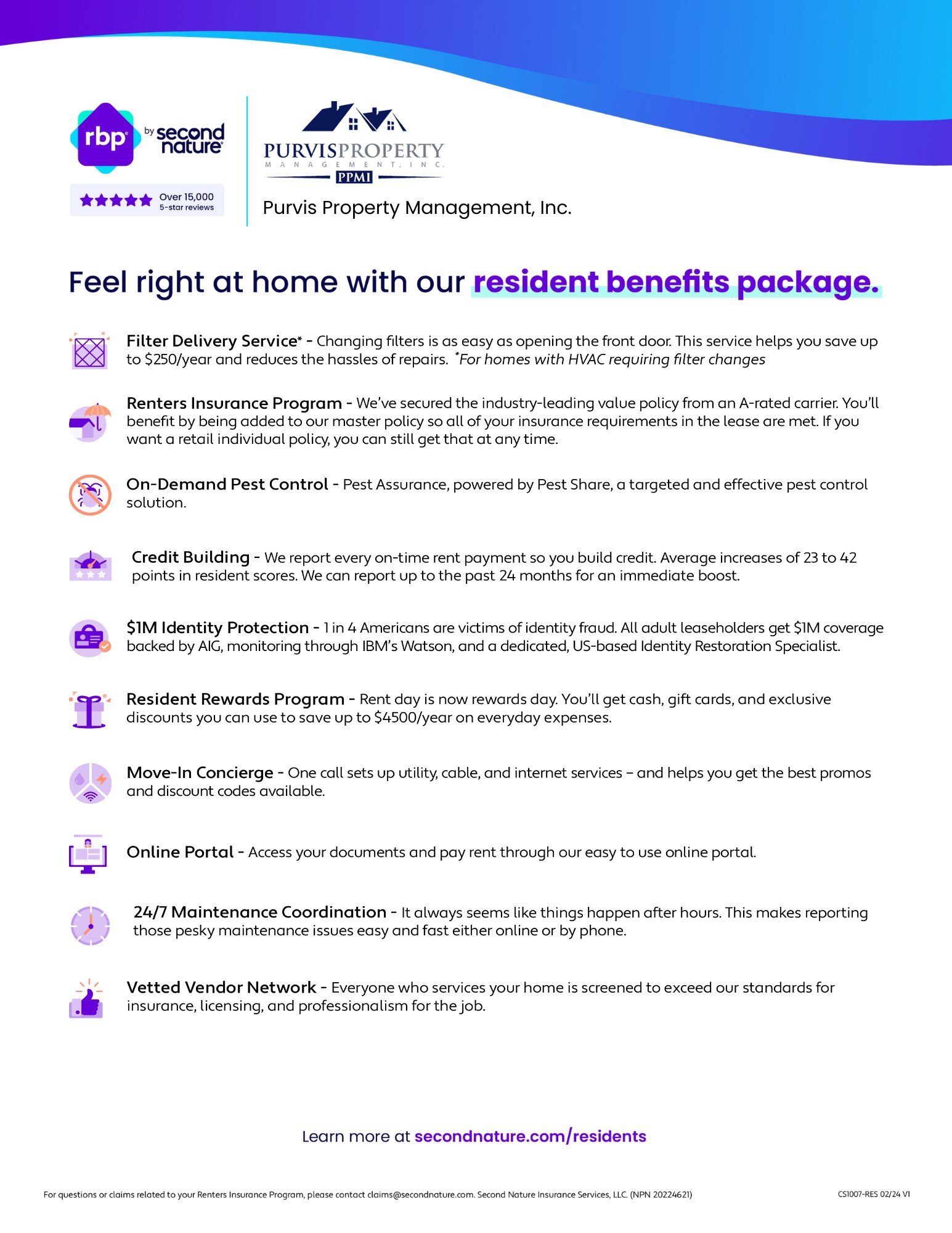 Resident Benefits Package